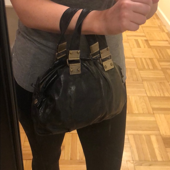 Black leather Cynthia Rowley handbag - Picture 7 of 7